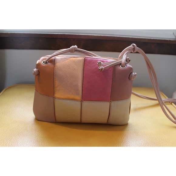 Chi by Carlos Falchi Colorblock Patchwork Handbag - Picture 3 of 11
